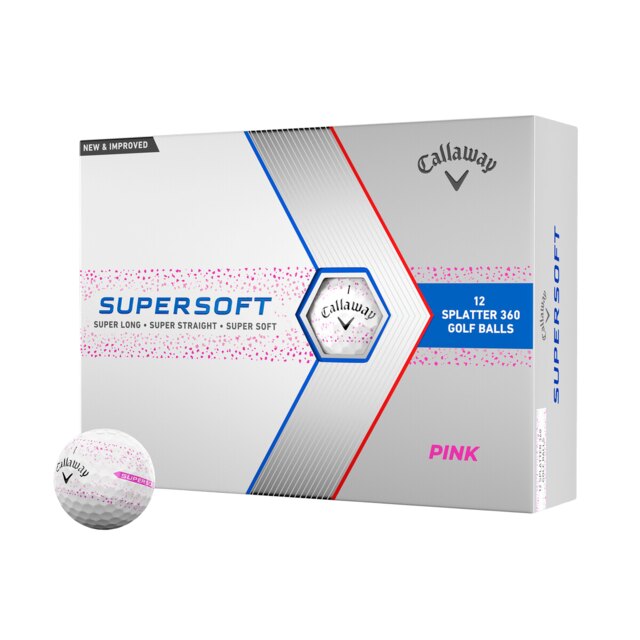 Fotografía de Pelotas Callaway Supersoft Pink Splatter