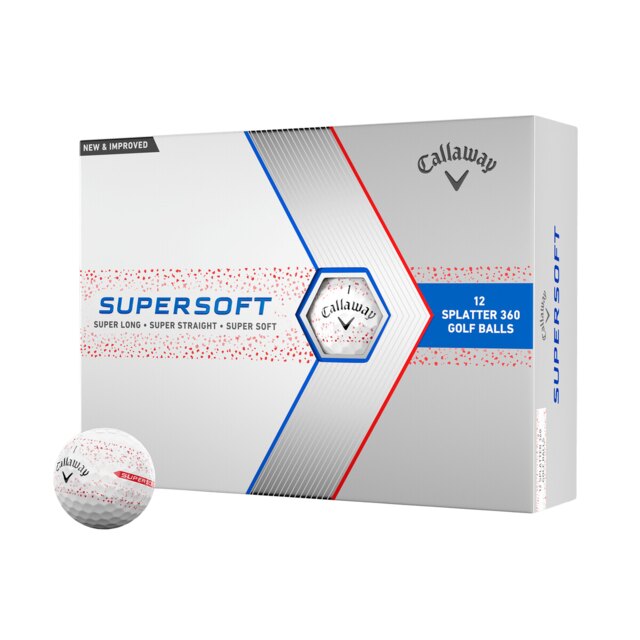 Fotografía de Pelotas Callaway Supersoft Splatter Red